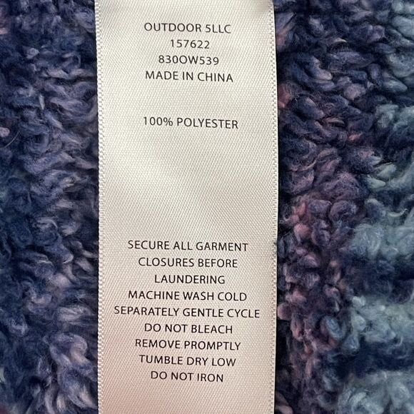 Eddie Bauer Kids Sherpa Fleece Hoodie Jacket L 14/16 Purple Full Zip - Picture 7 of 16